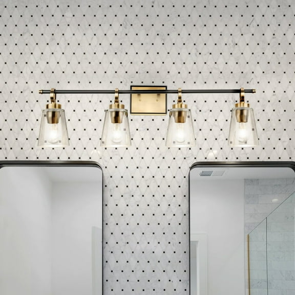 Luxury Classic Bath Light, Small Size: 9.125''H x 6.625''W, with Traditional Style Elements, Vintage Brass Finish, UHP4947 from the Norfolk Collection by Urban Ambiance