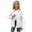 A01-White, variant on Jinhomg Kids Girls Quilted Barn Jackets Trendy Lapel Neck Bomber Coats Lightweight Button Down Puffer Jacket Winter Outerwear Coats