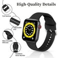 thumbnail image 2 of WFEAGL Silicone Band Apple Watch Soft Silicone Replacement Sport Strap 38mm 40mm 41mm Black, 2 of 5