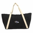 thumbnail image 2 of Littlearth Unisex-Adult NFL Baltimore Ravens Chev-Stitch Weekender Duffle Bag, Team Color, 14" x 28" x 9", 2 of 3