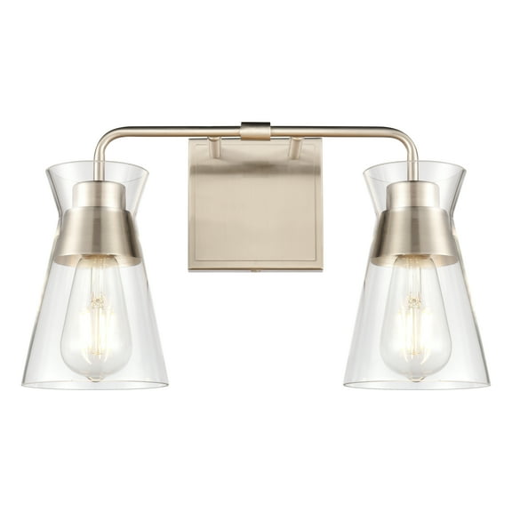 Elk Home 15-Inch Wide Brookville Bath Light, Transitional-Satin Nickel