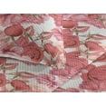 thumbnail image 3 of Ambesonne Floral Quilted Bedspread Set 3 Pcs, Realistic Rose Flowers Art, Twin, Dark Coral and Hot Pink, 3 of 4