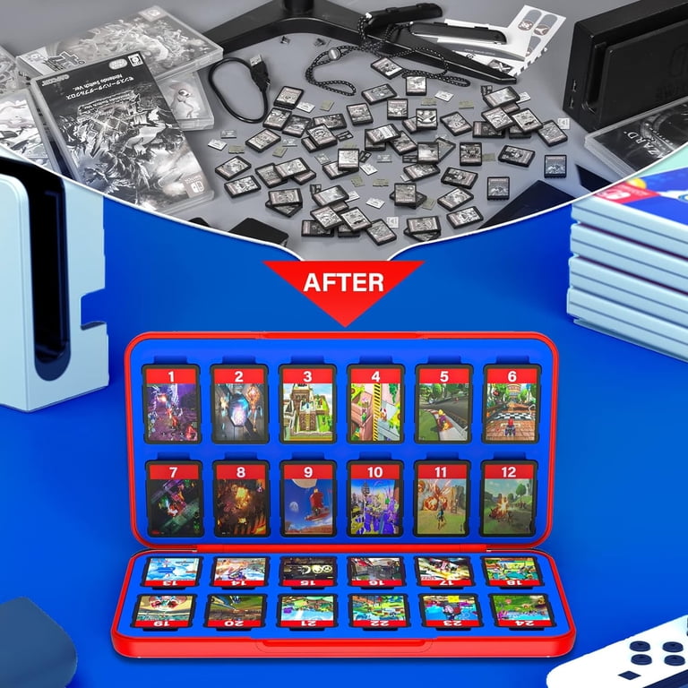 NinjaABXY, Switch Game Case with 24 Game & Micro SD Slots, Model