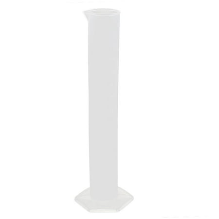 Laboratory Test 100ml Clear White Plastic Hex Base Measuring Beaker Cup