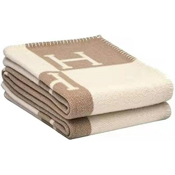 h Blanket Throw Blanket Soft Warm Portable Plaid Fleece Throw Blanket Shawl Decorative Sofa Blanket Womens Sofa Bed Blanket (Khaki)