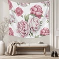 thumbnail image 5 of Pink Floral Tapestry for Bedroom Wall Hanging Tapestry, Spring Summer Modern Flower Leaf Ceiling Backdrop Tapestries Poster Blanket Wall Decor for Teens Room Living Room Dorm 55" x 73", 5 of 8