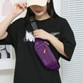 thumbnail image 4 of Business cashier waist bag outdoor fitness running mobile phone messenger bag - purple, 4 of 5
