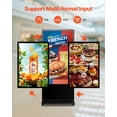 thumbnail image 4 of VEVOR 65 Inch Digital Signage Display, Touchscreen Digital Kiosk, Indoor Floor Standing Kiosk Display, 4K UHD LCD Screen, 2GB RAM & 32GB ROM, with WiFi HDMI/USB Input, Commercial Advertising Display, 4 of 9