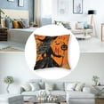thumbnail image 5 of nygtbtfer Halloween Pillow Cover Witch Throw Pillowcase Orange Decorative Cushion Case for Farmhouse Home Sofa Couch Chair Car, Set of 2 White, 5 of 7