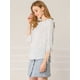 thumbnail image 4 of INSPIRE CHIC Blusa de lunares de verano de media manga con cuello con volantes para mujer blanco XS, 4 of 6