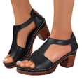 thumbnail image 6 of Beach Wedges Sandals for Woman Relaxed Fit Lightweight Square-Toe Low Wedge Heel Womens Slippers Memory Foam Platform Ankle Strap Summer Dress Shoes, 6 of 9