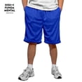 thumbnail image 6 of Men's Athletic Mesh Shorts with Drawstring 2 Pockets Lightweight Gym Workout Wear Basketball Shorts 8" Inseam, Pack of 3, 6 of 6