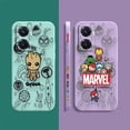 thumbnail image 4 of Case For VIVO Y55 Y52S Y53S Y66 Y55S Y73S 5G Y85 Y93 Y76 Y91 Colour Simple Liquid Silicone Shell Case Marvel Groot Baby Manga, 4 of 5