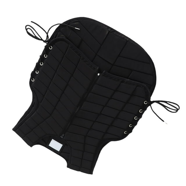 Equestrian Protector Vest,Professional Zip Closure Unisex Black Equestrian Protector Waistcoat Horse Riding Protective Vest with Extended Padding for Adult
