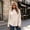 Beige, variant on Women's Leopard Print Mock Neck Long Sleeve Top Casual Loose Curved Hem Tunic Pullover Shirts