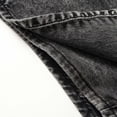 thumbnail image 6 of OOOUM Girls Distressed Skorts Skirts Button Front Washed Denim Skirt With Shorts Fashionable Stretch Y2K Summer Short Skirt Black 15-16 Years, 6 of 7