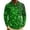 Army Green, variant on Men's St. Patrick's Day Shamrock Plaid Polo Collar Long Sleeve Pullover Top