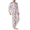 thumbnail image 2 of Bingfone Men's Pajama Set 2 Piece Loungewear PJs, Long Sleeve with Pajama Pants-French Bulldog Duck, 2 of 7