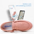 thumbnail image 6 of Obtaom Light Weight Canvas Loafers Women Boat shoes Slip on Loafers Comfortable Lace up Canvas Fishion Sneakers(Durty Pink,US6), 6 of 7