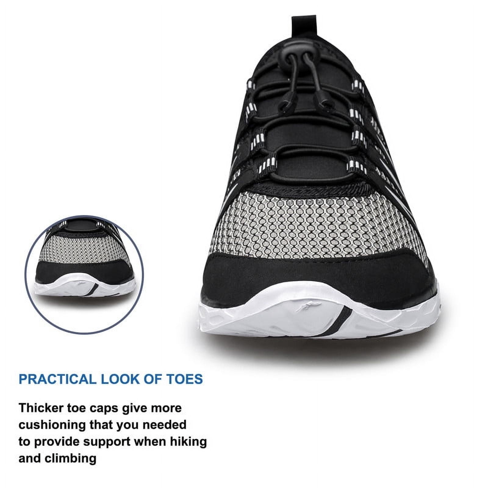 vibdiv Water Shoes Mens Women Water Shoes Quick Dry Aqua Outdoor Sports for Swim Pool Beach Surf Walk Shoes Dark Grey