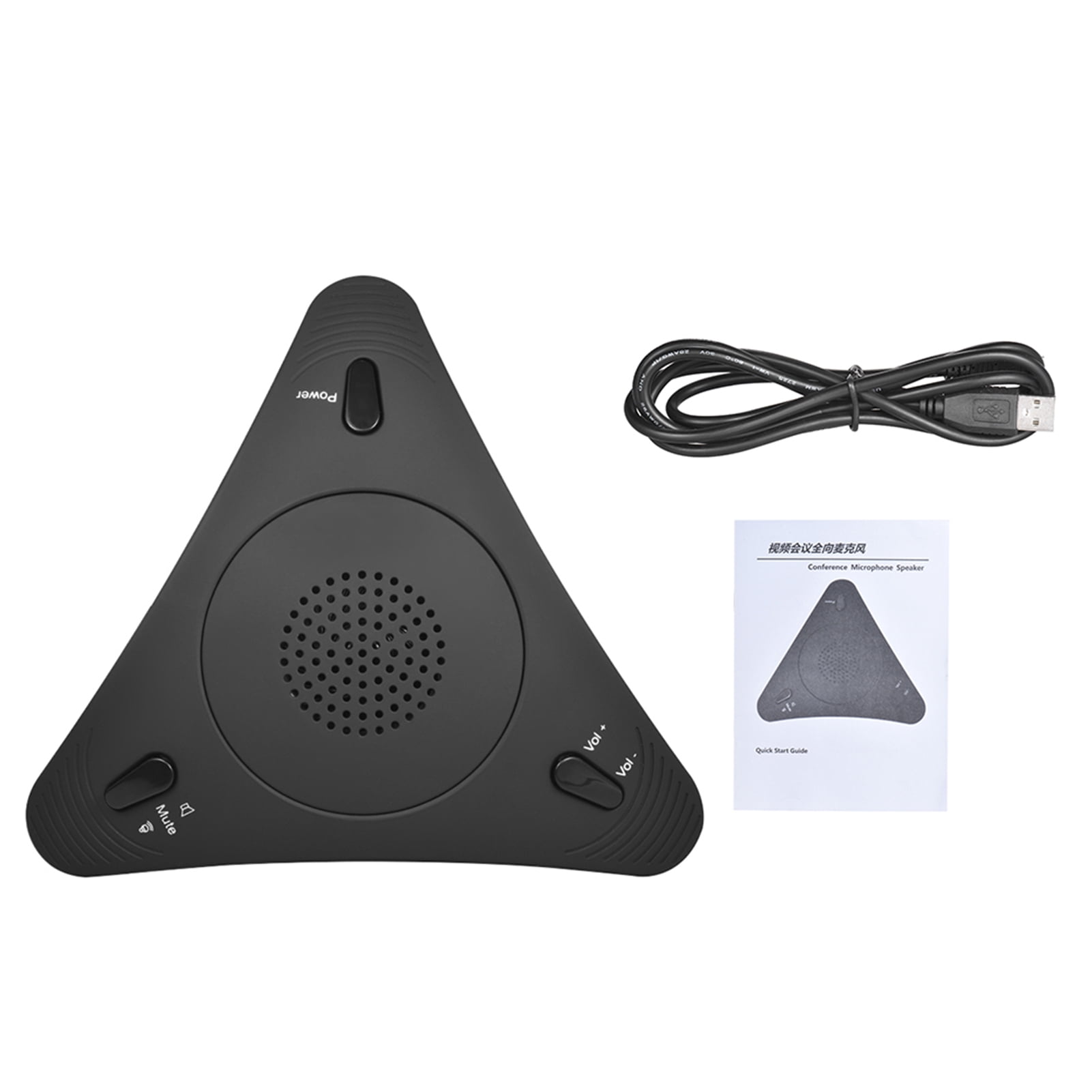 USB Desktop Computer Conference Omnidirectional Condenser Microphone Mic Speaker Speakerphone  Audio Pickup Plug & Play for Business Video Meeting
