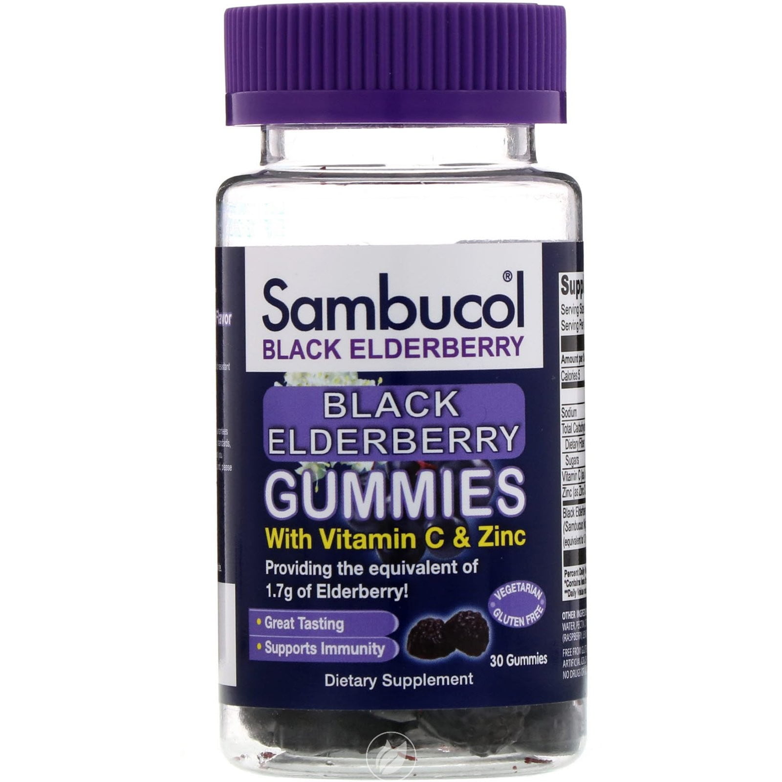 SAMBUCOL Black Elderberry Gummies 30 GUMMY