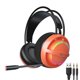 thumbnail image 2 of Auriculares para juegos de PC con micrófono, sonido envolvente 7.1, cable, conexión supraaural, USB, para ordenador. Naranja 35 mm, 2 of 9