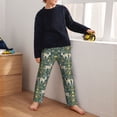 thumbnail image 5 of Wukai Deer And Flowers Print Teenagers' Pajama Pant Sleep Pajama Lounge Pant PJ Bottoms with Pockets and Button Fly(Available in Big & Tall)-Small, 5 of 6