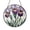 Acrylic 3.5 Inch, variant on Purple iris stained glass ornament for window decor, artistic floral panel and unique botanical accent for home decoration and gifting