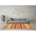 thumbnail image 3 of Ahgly Company Indoor Rectangle Abstract Orange Modern Area Rugs, 3' x 5', 3 of 4