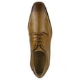 thumbnail image 4 of LIBERTYZENO Mens Classic Eel Print Genuine Leather Formal Oxford Shoes, Tan, 4 of 7