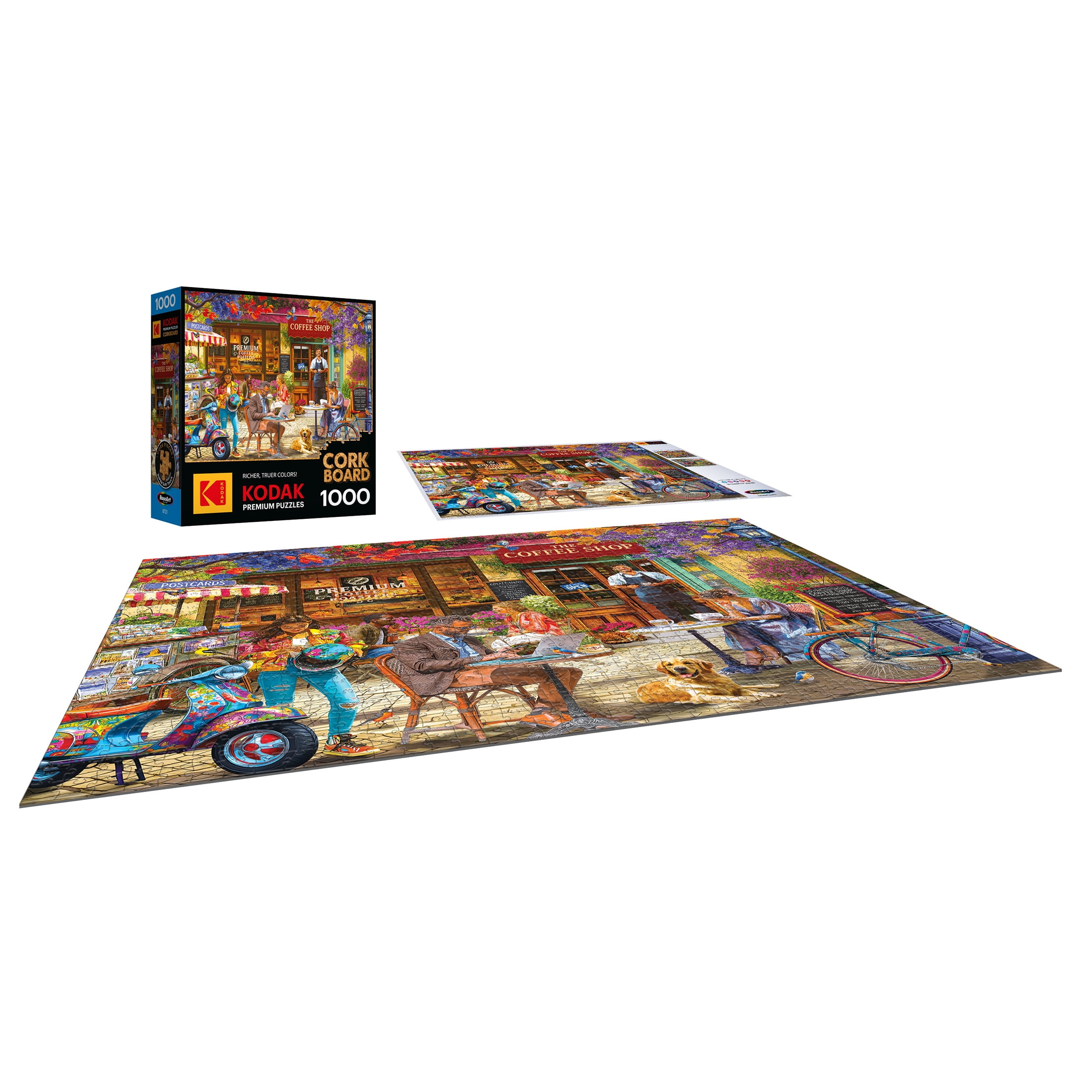 RoseArt - Kodak Cork 1000 pièces -Le café - Puzzle à emboîter pour adultes