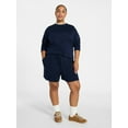 thumbnail image 3 of Terra & Sky Women's Plus Size Fleece Shorts with Pockets, Sizes 0X-5X, 3 of 5