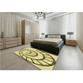 thumbnail image 5 of Ahgly Company Machine Washable Indoor Round Transitional Sun Yellow Area Rugs, 6' Round, 5 of 7