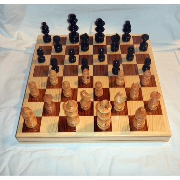 Chess Game Set 12X12 Square Box All Wood Pcs Ajedrez