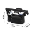 thumbnail image 2 of Aaihamo Universal Stroller Organizer, Hanging Portable Storage Bag with 2 Cup Holders Detachable Wrist Shoulder Strap, Durable Stroller Pouch for Umbrella Pet Stroller, 2 of 7