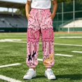 thumbnail image 5 of Hiijoy Boys Casual Sweatpants Loose Ice Cream Print Pants Fall Drawstring Pockets Pants, 5 of 6