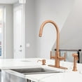 thumbnail image 3 of Akicon Two-Handle Copper Widespread Kitchen Faucet with Side Sprayer, 3 of 5