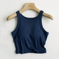 thumbnail image 6 of Baberdicy Camisole Top Clearance! Women's Solid Color Thread with Chest Pad Bra One Undershirt Women Basic Long Tanks Blue, 6 of 8