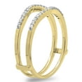 thumbnail image 2 of Dazzlingrock Collection 0.18 Carat (ctw) 14K Round Diamond Ladies Wedding Enhancer Double Ring, Yellow Gold, Size 5.5, 2 of 4