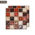 thumbnail image 3 of Pelar y Pegar Azulejos Protección Contra Salpicaduras 25 Hojas 3.94'x3.94' Unique Bargains Impermeable Mosaico Rojo+Negro, 3 of 7