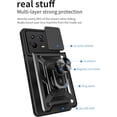 thumbnail image 3 of Case for Xiaomi 13 Pro (Not 13) with Slide Camera Cover, Military Grade Drop Protective Phone Cover Case with Ring Kickstand for Xiaomi 13 Pro SJ Black, 3 of 9