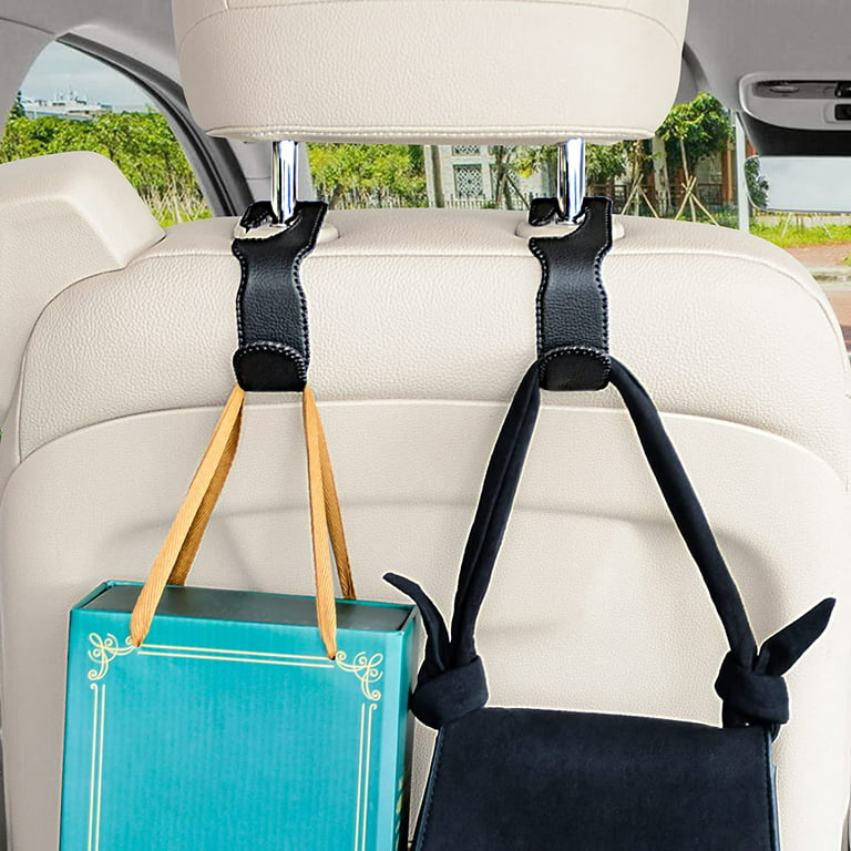 Car Seat Hook Car Purse Hooks Universal Car Storage PU Leather