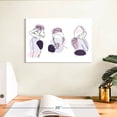 thumbnail image 3 of Elephant Stock Women One Line Wall Art - Horizontal Canvas Wall Art - Living Room Wall Decor - People Canvas - Purple And White Decor - 12" x 8", 3 of 8