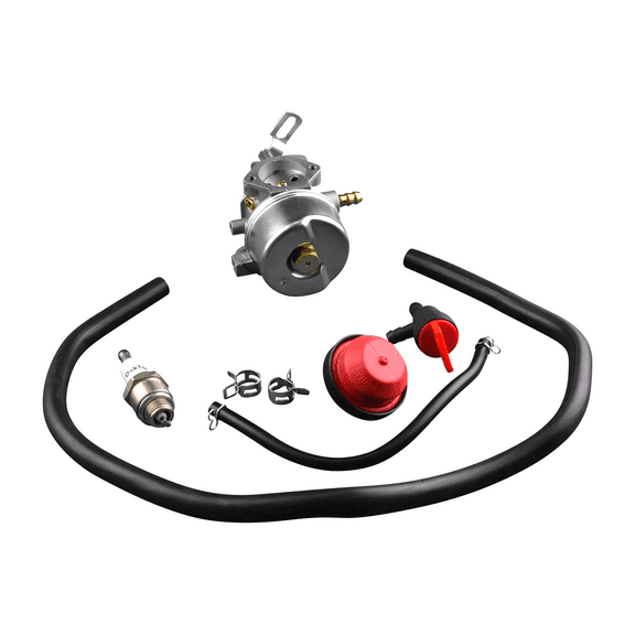 Carburetor Kit with Spark Plug, Primer, Primer line, Fuel line Compitable with Tecumseh 640052, 640054, 640349