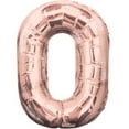 thumbnail image 2 of Giant Rose Gold Number 0 Foil Balloon 34", 2 of 2