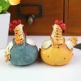 thumbnail image 5 of 2 Pcs Resin Crafts Statue Couples Chicken Figurine Chicken Shape Craft Decorative Miniature Lovely Garden Home Decoration For Easter Valentine, 5 of 5