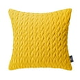 thumbnail image 5 of Phantoscope Decorative Throw Pillow Set, Soft Silky Velvet & Quilt Striped Velvet Series Cushion Bundle, for Sofa Couch Bedroom, Light Gray and Yellow, 18" x 18", 5 of 8
