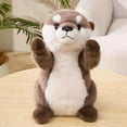 thumbnail image 4 of Cuddly Otter Plush Toy â 25cm Soft Stuffed Animal (Khak), 4 of 5