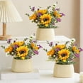 thumbnail image 6 of Shipiny 15.75in Artificial Sunflower Bouquet with Daisies Eucalyptus, Fake Flower Arrangement for Living Room Wedding Decor, As Shown, 6 of 6